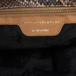 Pre Owned Stella McCartney Multicolor Faux Python Embossed Leather Falabella Tote 