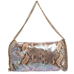 Pre Owned Stella McCartney Multicolor Faux Python Embossed Leather Falabella Tote 