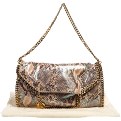Pre Owned Stella McCartney Multicolor Faux Python Embossed Leather Falabella Tote 