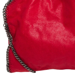 مملوكة مسبقًا Stella McCartney Red Faux Suede Small Falabella Tote