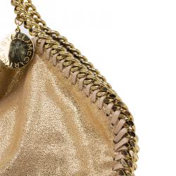 Pre Owned Stella McCartney Gold Faux Leather Small Falabella Tote