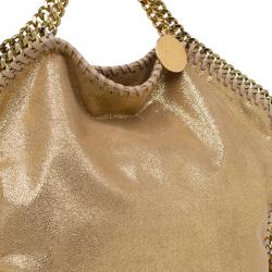 Pre Owned Stella McCartney Gold Faux Leather Small Falabella Tote