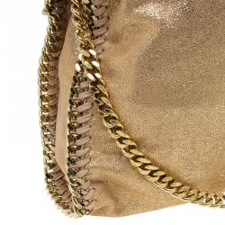 Pre Owned Stella McCartney Gold Faux Leather Small Falabella Tote