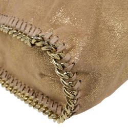 Pre Owned Stella McCartney Gold Faux Leather Small Falabella Tote