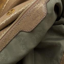 Pre Owned Stella McCartney Gold Faux Leather Small Falabella Tote