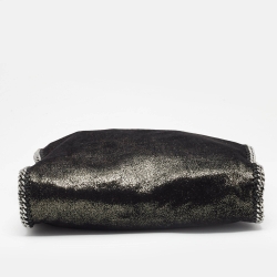 Pre Owned Stella McCartney Black/Silver Faux Suede Small Falabella Tote