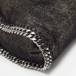 Pre Owned Stella McCartney Black/Silver Faux Suede Small Falabella Tote