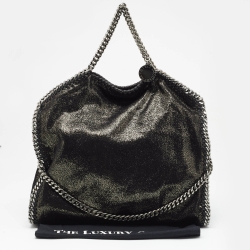 Pre Owned Stella McCartney Black/Silver Faux Suede Small Falabella Tote