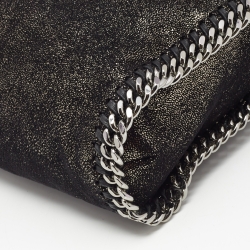 Pre Owned Stella McCartney Black/Silver Faux Suede Small Falabella Tote