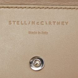 Pre Owned Stella McCartney Beige Faux Leather Perforated Logo Tote