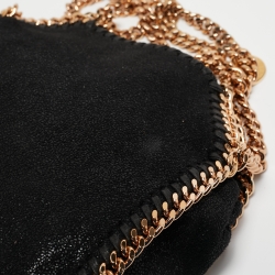Pre Owned Stella McCartney Black Faux Suede Mini Falabella Tote