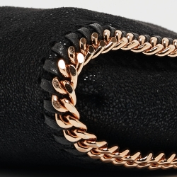 Pre Owned Stella McCartney Black Faux Suede Mini Falabella Tote