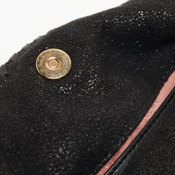 Pre Owned Stella McCartney Black Faux Suede Mini Falabella Tote