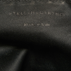 Pre Owned Stella McCartney Metallic Black Faux Leather Small Falabella Tote