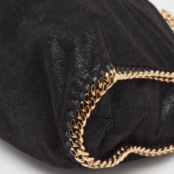 Pre Owned Stella McCartney Black Faux Suede Small Falabella Tote
