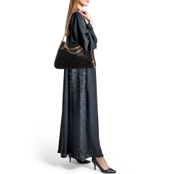 Pre Owned Stella McCartney Black Faux Suede Small Falabella Tote