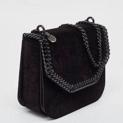 Pre Owned Stella McCartney Black Velvet Falabella Box Shoulder Bag