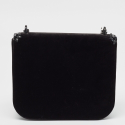 Pre Owned Stella McCartney Black Velvet Falabella Box Shoulder Bag