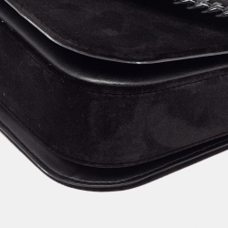 Pre Owned Stella McCartney Black Velvet Falabella Box Shoulder Bag