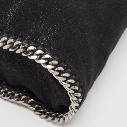 Pre Owned Stella McCartney Black Faux Suede Mini Falabella Tote