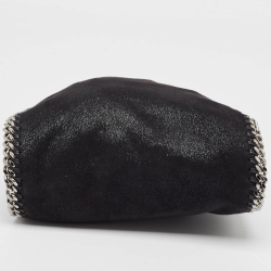 Pre Owned Stella McCartney Black Faux Suede Mini Falabella Tote