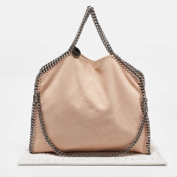 Pre Owned Stella McCartney Peach Faux Leather Small Falabella Tote