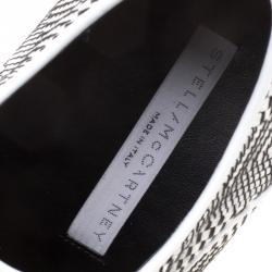 Pre Owned Stella McCartney Woven Faux Leather Elyse Platform Brogues Size 39