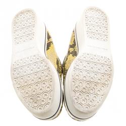 Stella McCartney Two Tone Faux Python Creeper Platform Loafers Size 39