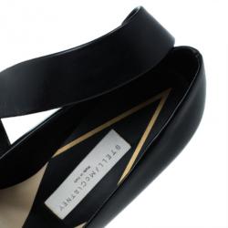 مملوكة مسبقًا Stella McCartney Black Leather Jodie Pumps Size 36