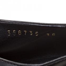 Stella McCartney Black Faux Leather Frankie Pointed Toe Elastic Detail Loafers Size 38
