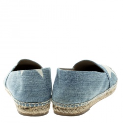Stella McCartney Blue Denim Rocio Star Print Flat Espadrilles Size 37
