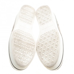 Stella McCartney Beige Faux Python Platform Slip On Sneakers Size 38