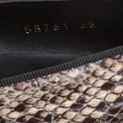 Stella McCartney Beige Faux Python Platform Slip On Sneakers Size 38