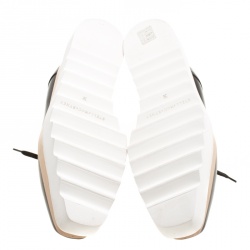 Pre Owned حذاء ستيلا مكارتني ديربي أليس  بنعل سميك جلد صناعي أسود مقاس 36.5