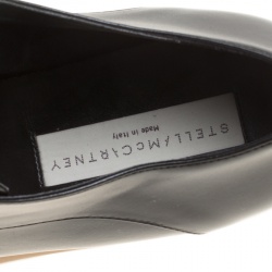 Pre Owned حذاء ستيلا مكارتني ديربي أليس  بنعل سميك جلد صناعي أسود مقاس 36.5