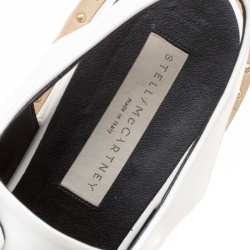Stella McCartney White Faux Leather Slingback Oxfords Size 39