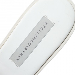 مملوكة مسبقًا حذاء سلايدز ستيلا ماكرتني نعل سميك كانفاس كتل لونية أحمر مقاس 38