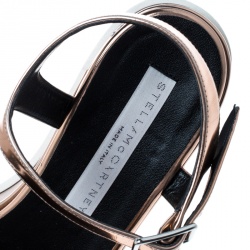 Pre Owned صندل ستيلا ماكرتني نعل روكي انديوم اليز ستار جلد صناعي برونزي مقاس 36.5