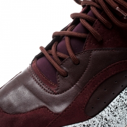 مملوكة مسبقًا حذاء رياضي ستيلا ماكرتني أربطة اكليبس سويدي صناعي وقماش عنابي مقاس 38