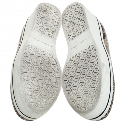 Pre Owned حذاء رياضي ستيلا ماكرتني سليب أون نعل سميك ثعبان صناعي بيج مقاس 38