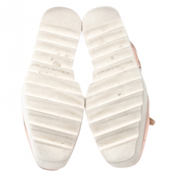 Pre Owned حذاء ستيلا ماكرتني ديربي أربطة نعل سميك ايليز ستار جلد صناعي وردي ميتالك مقاس 36