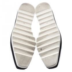 Pre Owned حذاء رياضي ستيلا ماكرتني نعل سميك Elyse جلد صناعي شعار مخرم أبيض مقاس 37.5