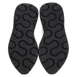 مملوكة مسبقًا Stella McCartney White/Black Neoprene and Faux Leather Eclypse High Top Chunky Sneakers Size 39