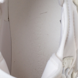 مملوكة مسبقًا Stella McCartney White/Black Neoprene and Faux Leather Eclypse High Top Chunky Sneakers Size 39