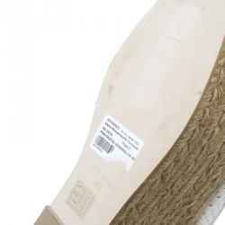 مملوكة مسبقًا Stella McCartney White Faux Leather Wedge Espadrilles Size 40