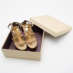 Pre Owned Stella McCartney Demetra Cork and Faux-Suede Wedges Size 37.5