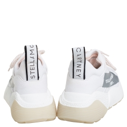 Pre Owned Stella McCartney White Canvas And Fabric Low Top Sneakers Size 37