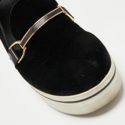 Pre Owned Stella McCartney Black Velvet Binx Platform Sneakers Size 40