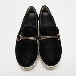 Pre Owned Stella McCartney Black Velvet Binx Platform Sneakers Size 40