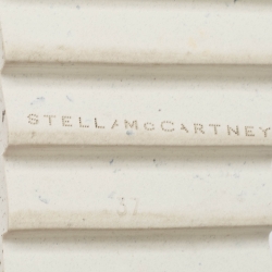 Pre Owned Stella McCartney Black/Beige Canvas Wedge Sandals Size 37